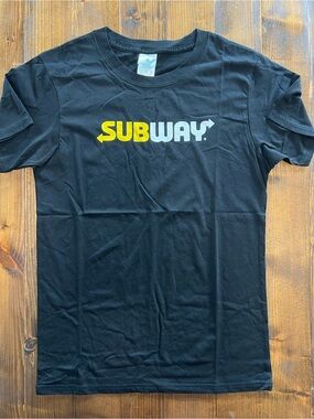 Subway Men's Black Logo Short Sleeve Tee NWOT